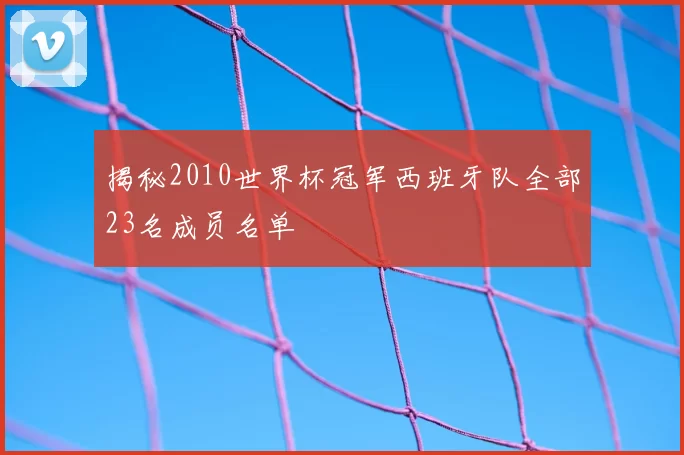 揭秘2010世界杯冠军西班牙队全部23名成员名单