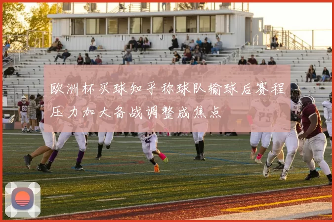 欧洲杯买球知乎称球队输球后赛程压力加大备战调整成焦点